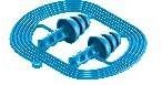 Re-usable earplug, SNR 31, Blue, with safety cord