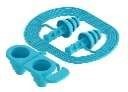 Re-usable earplug, SNR 31, Blue, with safety cord and hygienic holder
