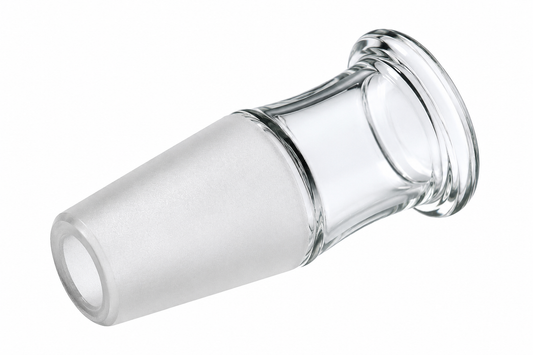 Clear glass  accessory on a white background Cones Plain End B19/26