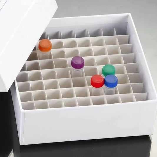 Cryo box cardboard, 81 places for 2ml vials