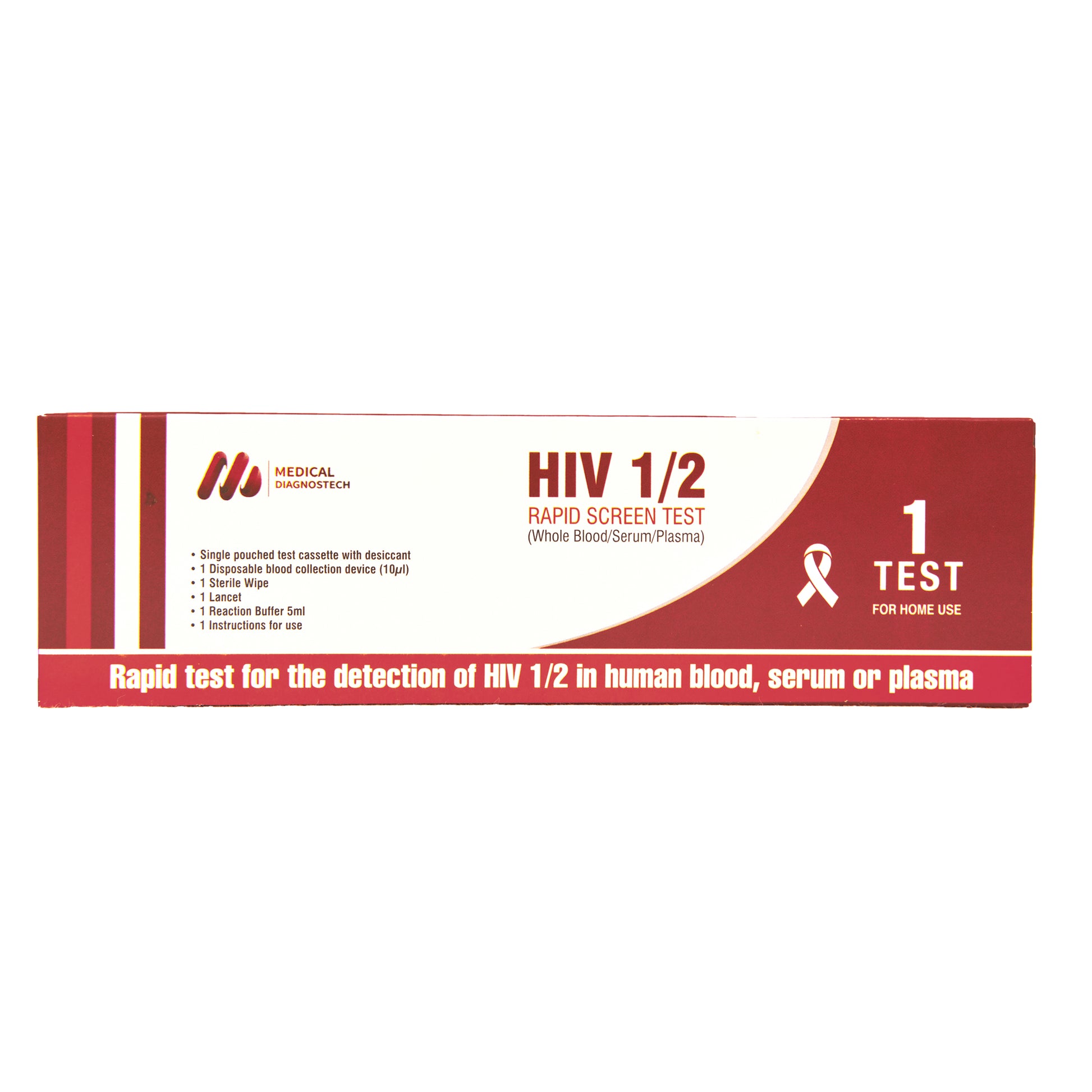 A compact HIV rapid test kit, designed for quick and accurate results, ideal for point-of-care diagnostics.