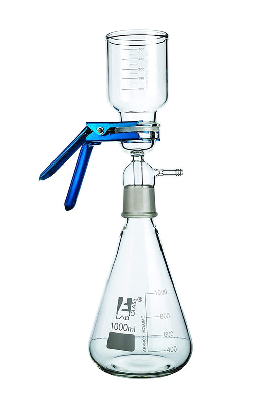 Filtration Unit Glass 300ml cup , 1L Flask with clamp
