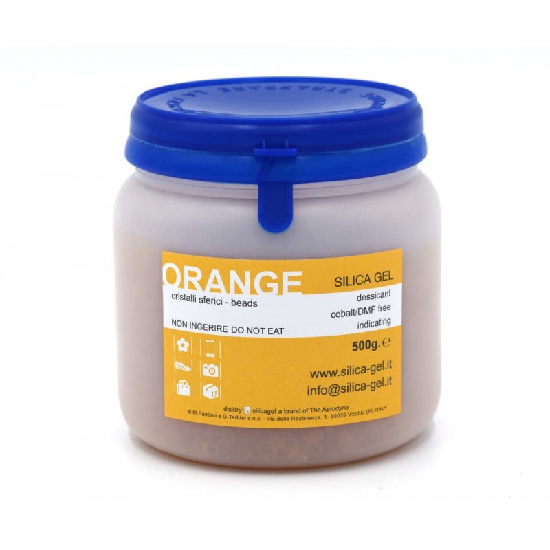 Silica gel orange self indicator 500g